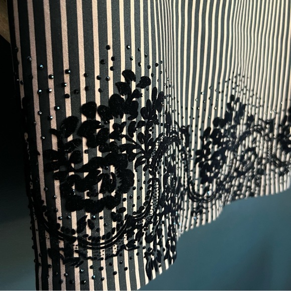 Glow Collection Brown & Black Midi Skirt Size 10 - Picture 5 of 11